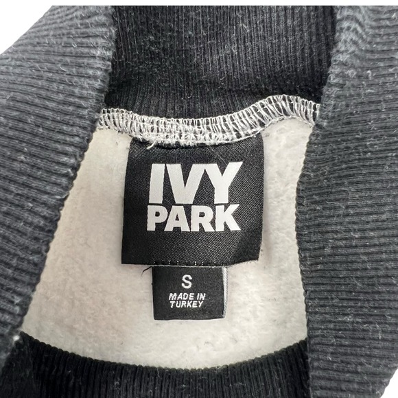 Ivy Park (S) Color Block Crop Sweatshirt Beyoncé Royal Mock Athleisure - Picture 7 of 11